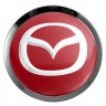 Заглушки для диска со стикером Mazda (64/60/6) красный 