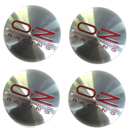 Наклейки на диски OZ Racing silver-red сфера 56 мм