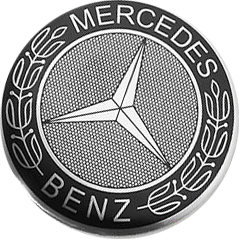 Вставка в диски КиК Рапид с логотипом Mercedes 63/55/6 черная