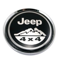 Изображение товара Заглушка литого диска со стикером Jeep 4x4 (64/60/6) черный 