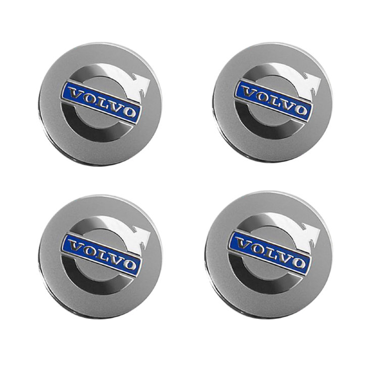 Наклейки на диски Volvo silver сфера 56 мм