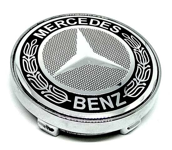 Колпачок на диски Mercedes 60/56/9 черный-хром
