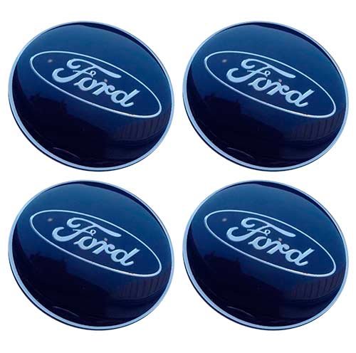 Наклейки на диски Ford blue 65 мм линза