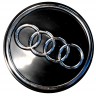 Колпачок на диски Audi 66/62/12, черный и хром