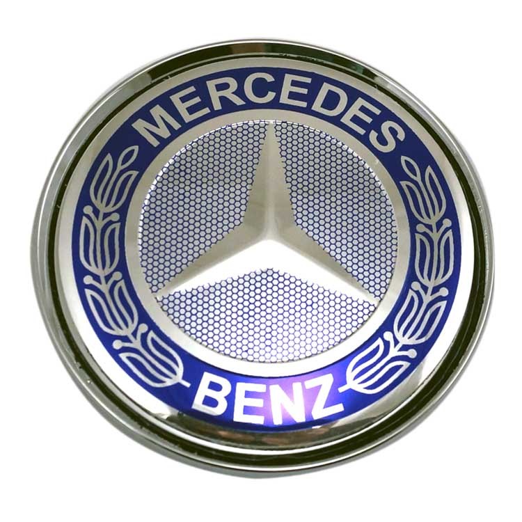 Колпачок на диск Mercedes Benz 59/50.5/9 хром с синим