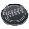 Колпачки на диски 62/56/8 хром со стикером Volvo черный 