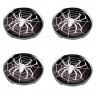 Колпачки на диски 62/56/8 хром со стикером Spider черный 