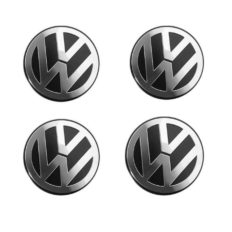 Наклейки на диски Volkswagen 60 мм сфера black 