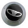 Колпачок на диски Daewoo 68/62/10 черный-хром конус