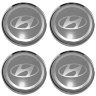 Колпачки в литые диски 4 шт
Hyundai  63/58/8 серый+хром