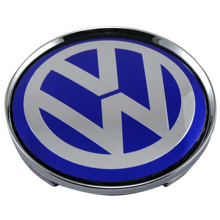 Колпачок на диск Volkswagen  59/50.5/9 хром и синий  