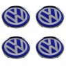 Колпачок на диск Volkswagen  59/50.5/9 хром и синий  