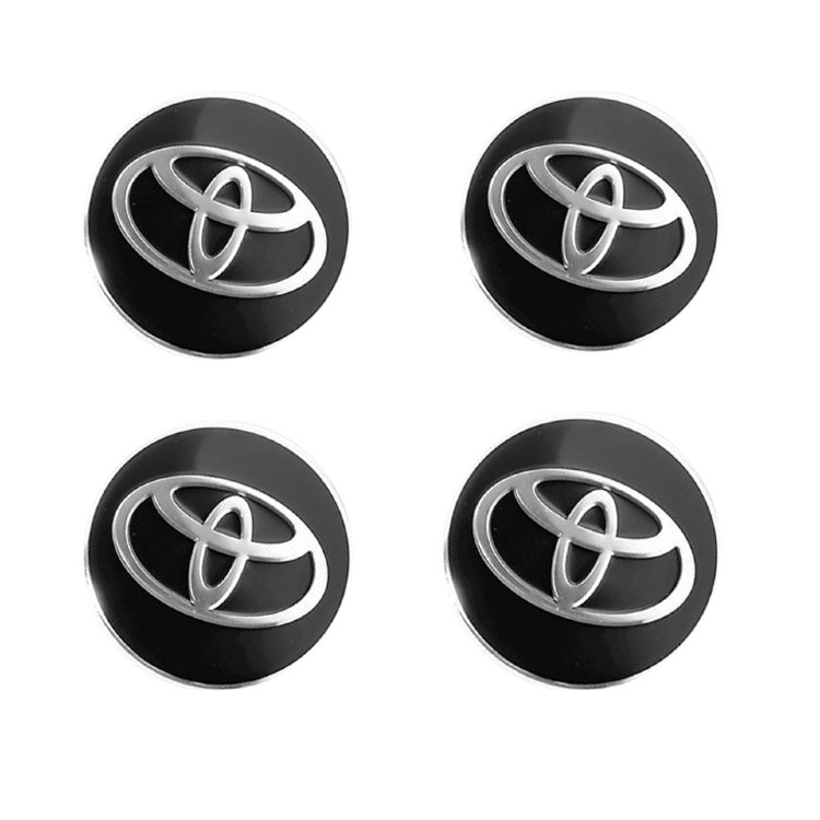 Наклейки на диски Toyota black сфера 60 мм