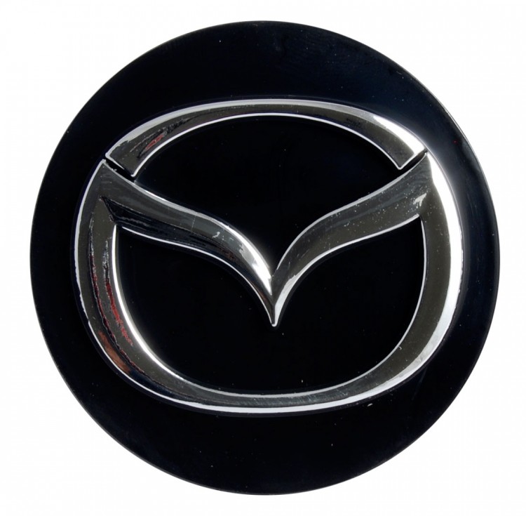 Колпачок на диски Mazda 65/60/12, черный и хром