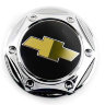 Колпачок на диски Chevrolet 68/62/10 гайка хром с золотым лого 