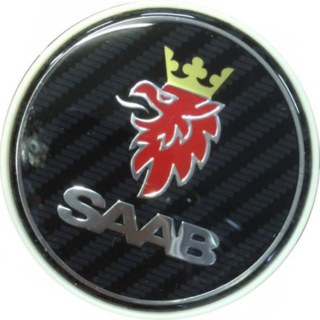 Колпачок на диски SAAB 62/59/9 черный-карбон-хром