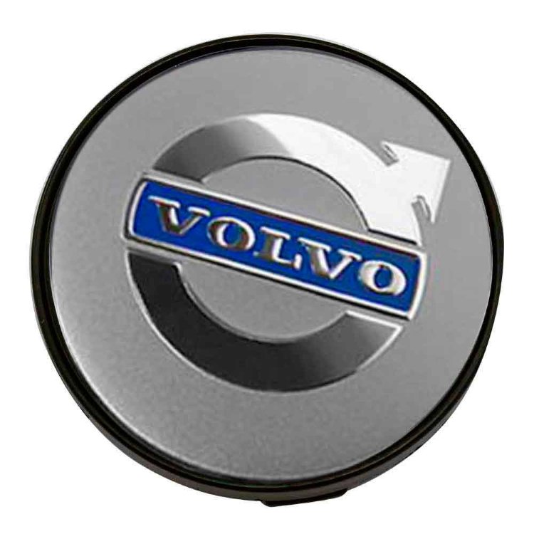 Колпачок ступицы Volvo 65/60/10 серебро синий