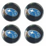 Колпачок на диски Replay 67/56/16 с логотипом Subaru черный с синим