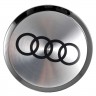Заглушки для диска со стикером Audi (64/60/6) серебристый