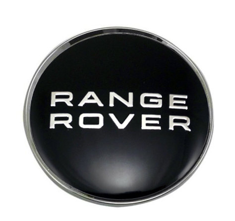 Заглушка для диска со стикером Range Rover (63/58/8) хром+черный