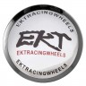 Заглушки для диска со стикером EKTRARACINGWHEELS (64/60/6) хром с черным