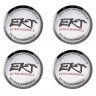 Заглушки для диска со стикером EKTRARACINGWHEELS (64/60/6) хром с черным