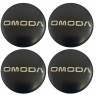 Наклейки на диски Omoda 60 мм с юбкой черные алюминиевые
