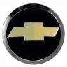 Заглушки для диска со стикером Chevrolet (64/60/6) золото и черный