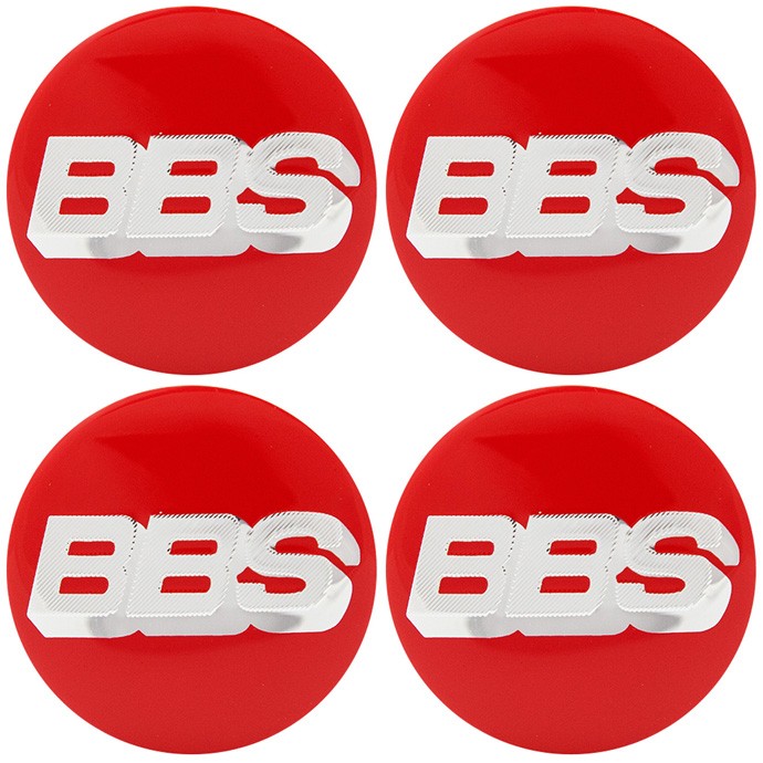Наклейки на диски BBS красные сфера 56 мм