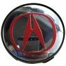 Колпачки на диски Acura 60/56/9 красный/хром