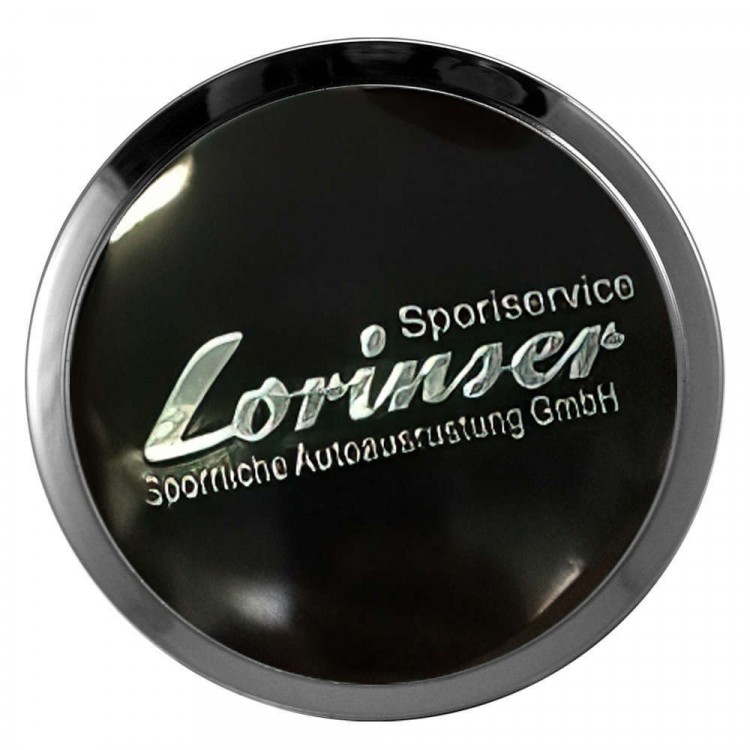 Заглушки для диска со стикером Mercedes Benz Lorinser (64/60/6) черный