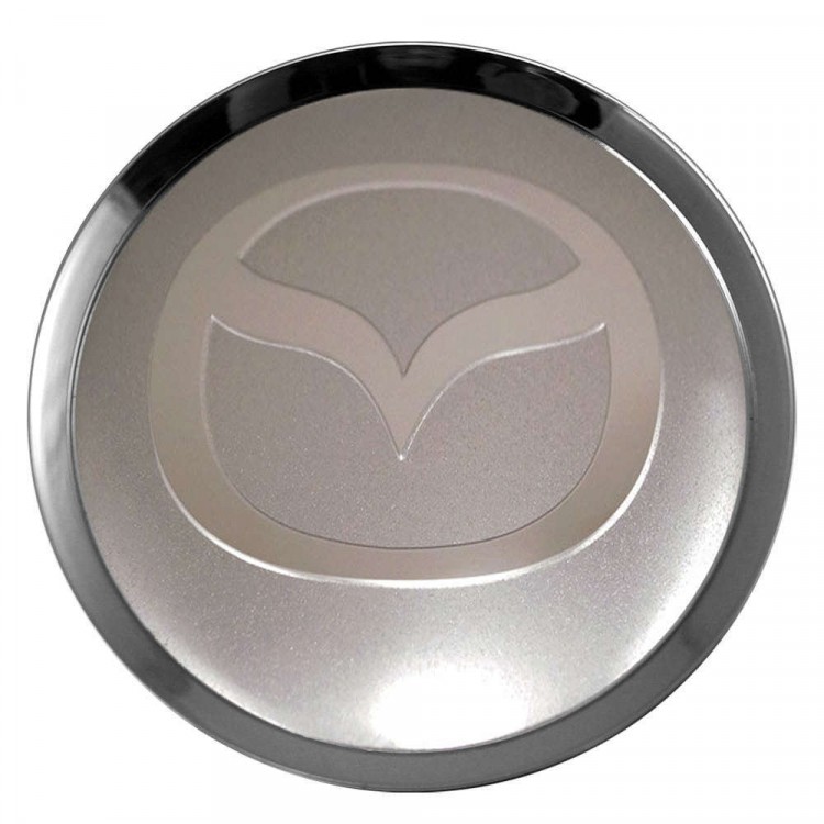 Заглушки для диска со стикером Mazda (64/60/6) хром 