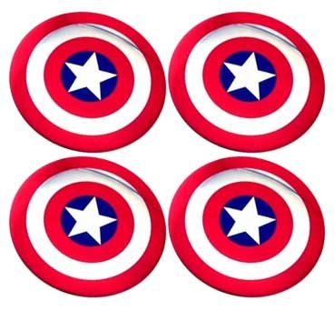 Наклейки на диски Капитан Америка сфера 56 мм 