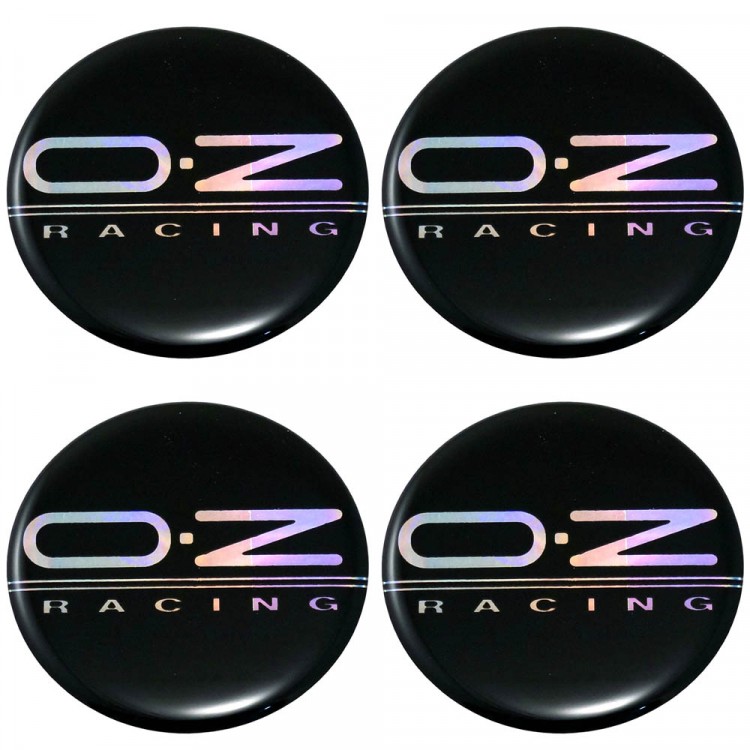 Наклейки на диски OZ Racing 50 мм силиконовые черные