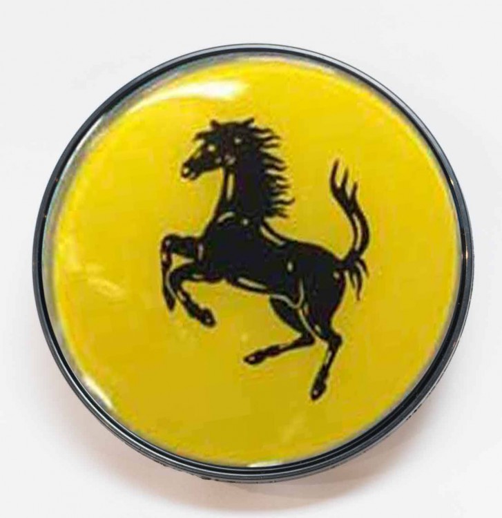Заглушка литого диска Ferrari 67/56/16 жёлтый  