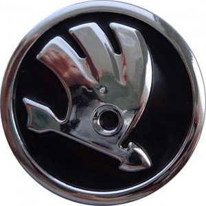 Колпачок на диски Replica Skoda 59/55/12 черный-хром