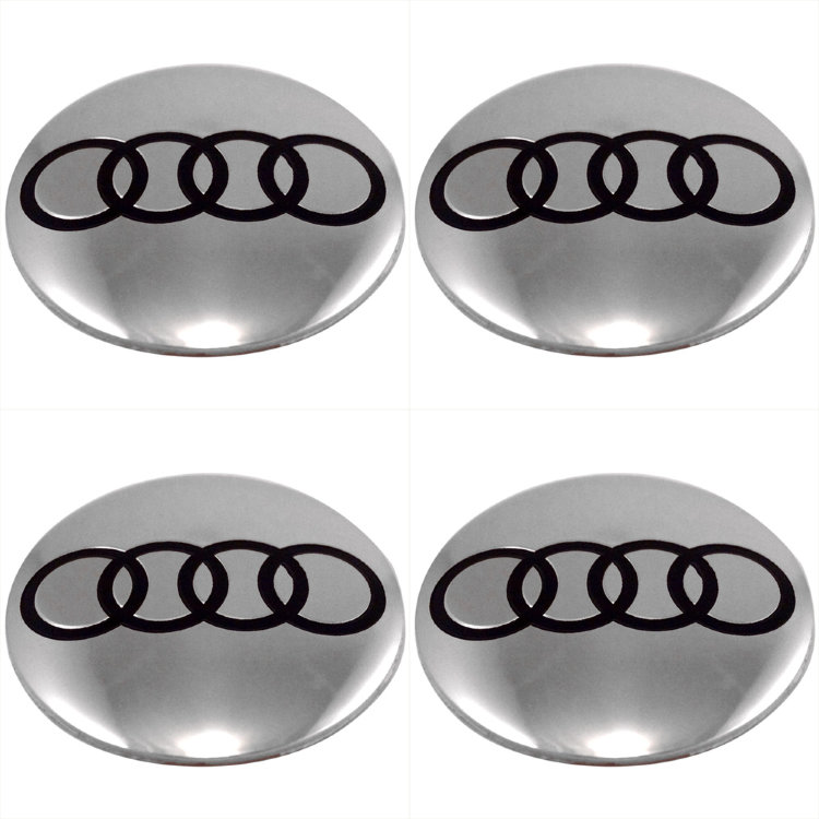 Наклейки на диски Audi steel сфера 54 мм