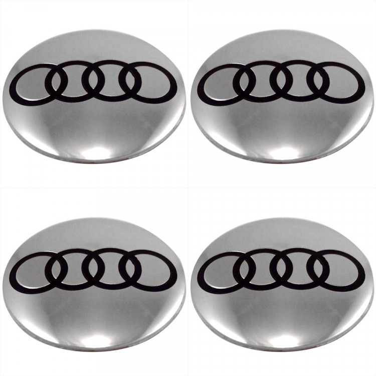 Наклейки на диски Audi steel сфера 60 мм  