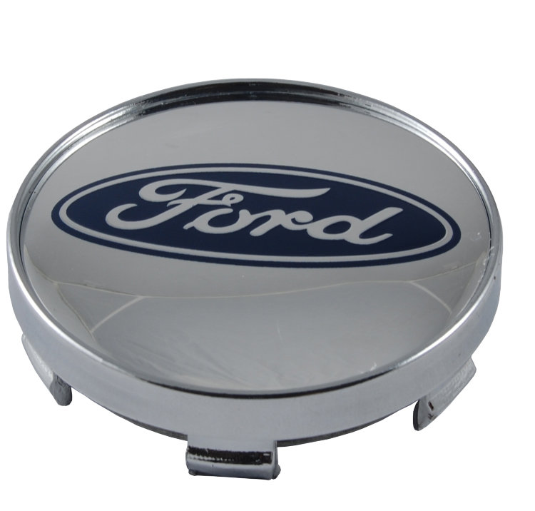 Колпачок на диски Ford 60/56/9 серебро-синий лого-хром