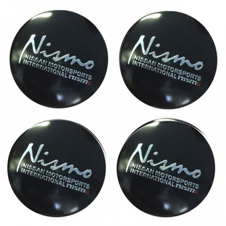 Наклейки на диски Nissan Nismo black сфера 56 мм