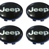 Колпачок на литые диски Jeep 58/50/11 хром/черный 